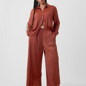 Gap Crinkle Satin Set, Top & Pants